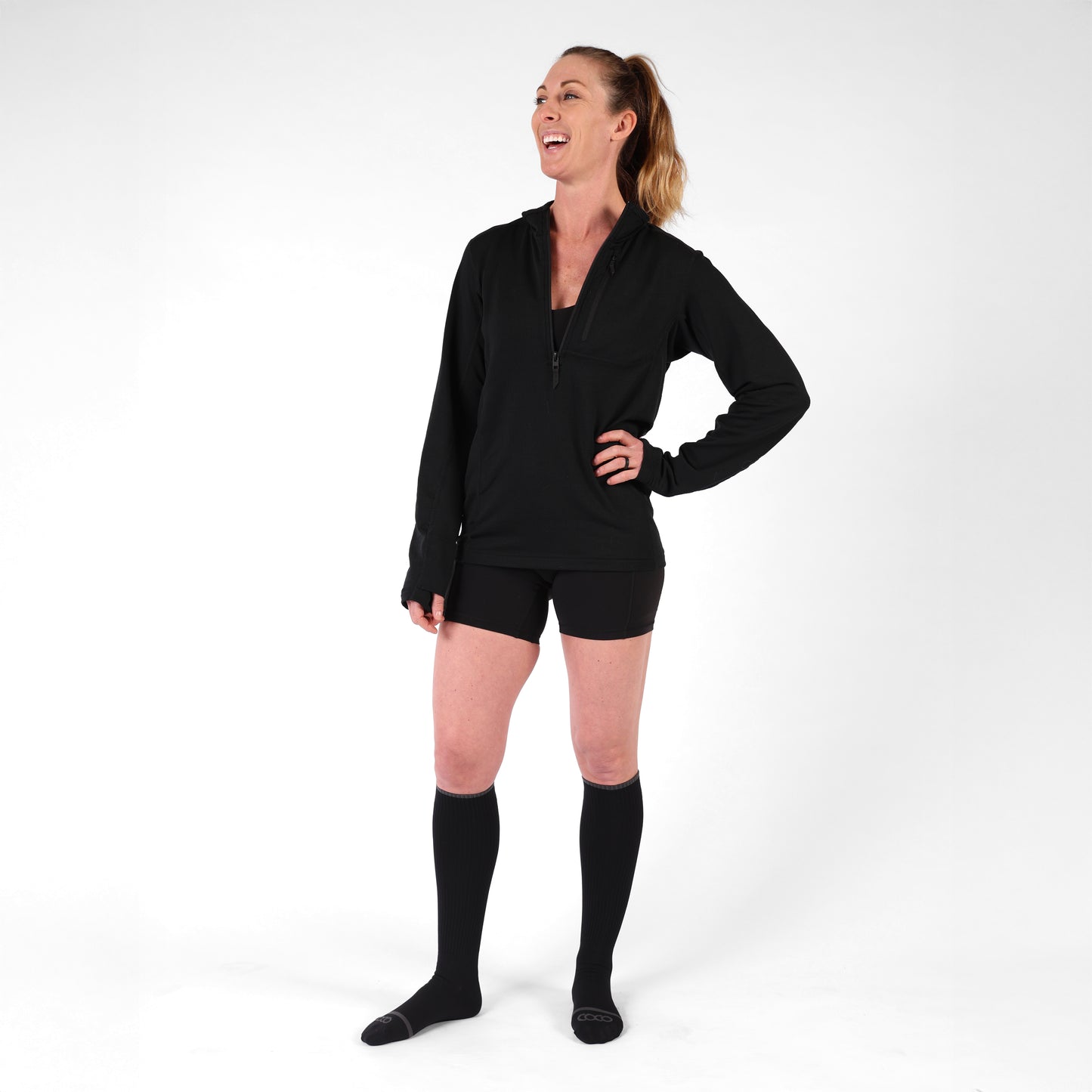 Black Knee High Compression Socks