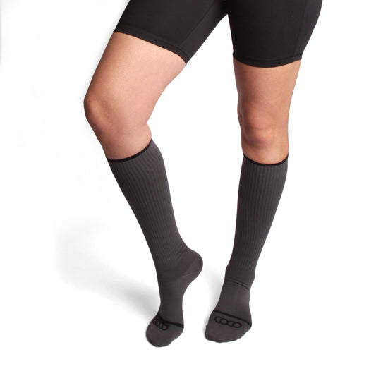 Granite Gray Knee High Compression Socks